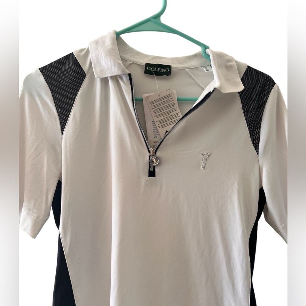 Women’s Black And White Golfing Shirt